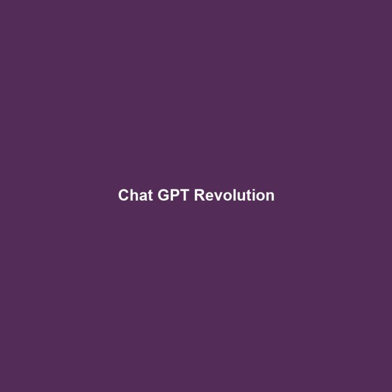 Chat GPT Revolution