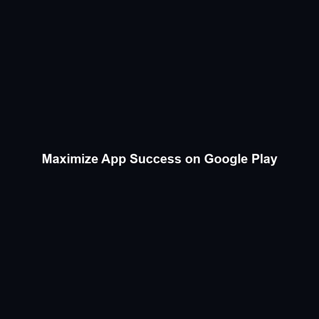 Maximize App Success on Google Play