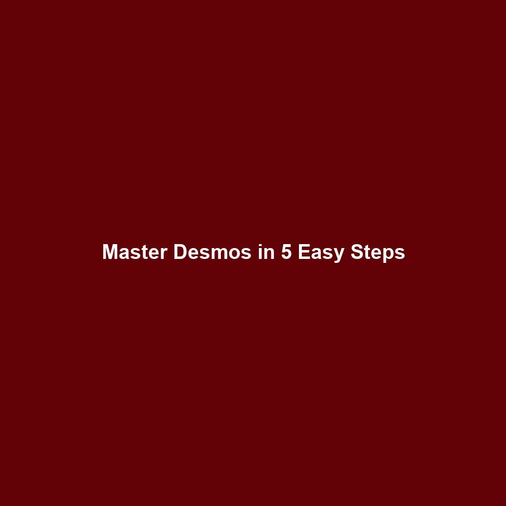 Master Desmos in 5 Easy Steps