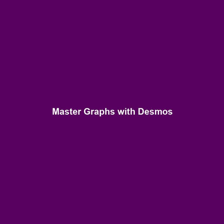 Master Graphs with Desmos