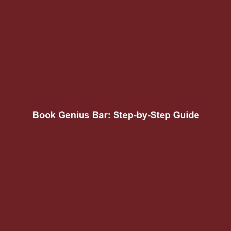 Book Genius Bar: Step-by-Step Guide