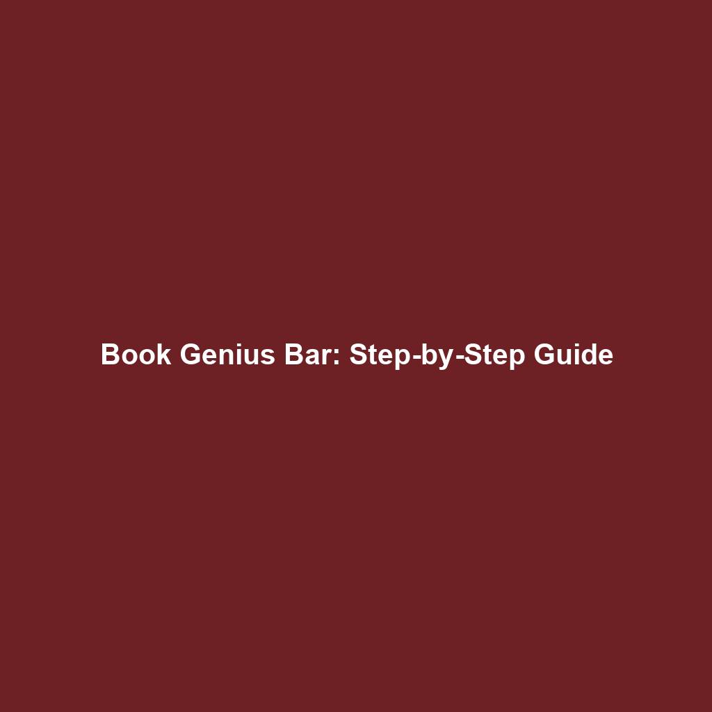 Book Genius Bar: Step-by-Step Guide