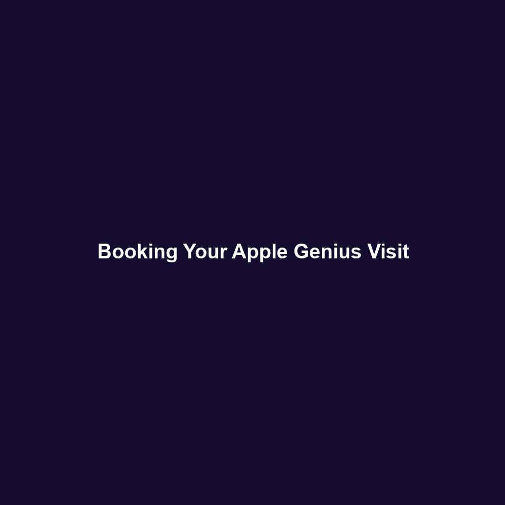 Booking Your Apple Genius Visit