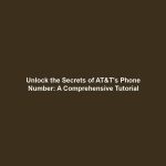 Unlock the Secrets of AT&T's Phone Number: A Comprehensive Tutorial