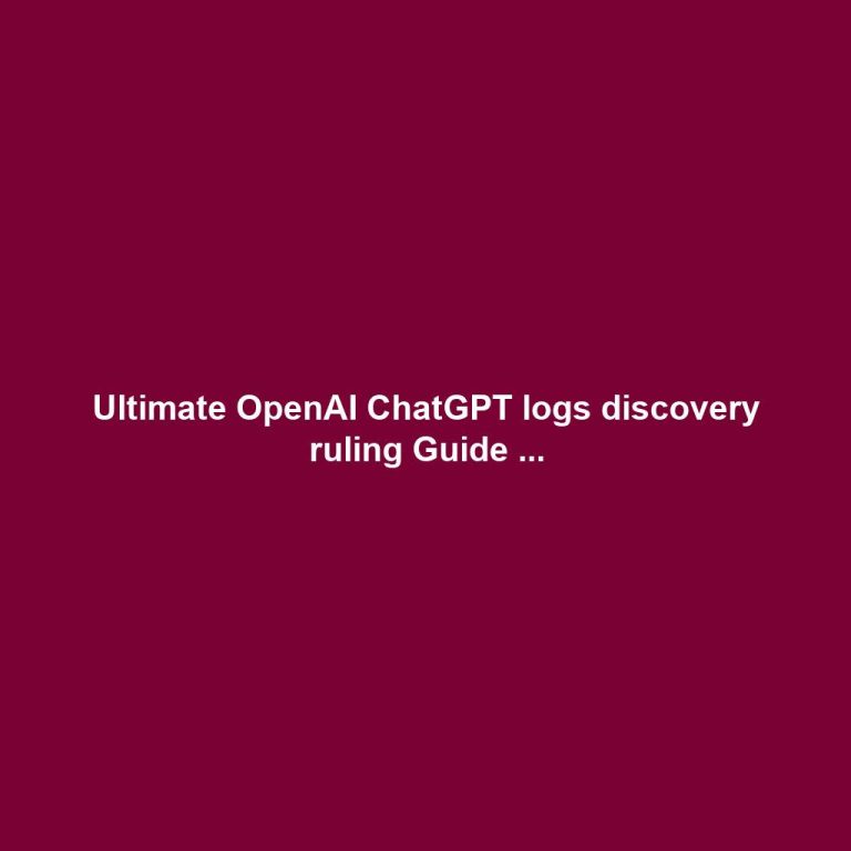 Ultimate OpenAI ChatGPT logs discovery ruling Guide ...