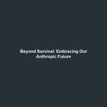 Beyond Survival: Embracing Our Anthropic Future