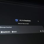 Close-up of a digital assistant interface on a dark screen, showcasing AI technology communication.