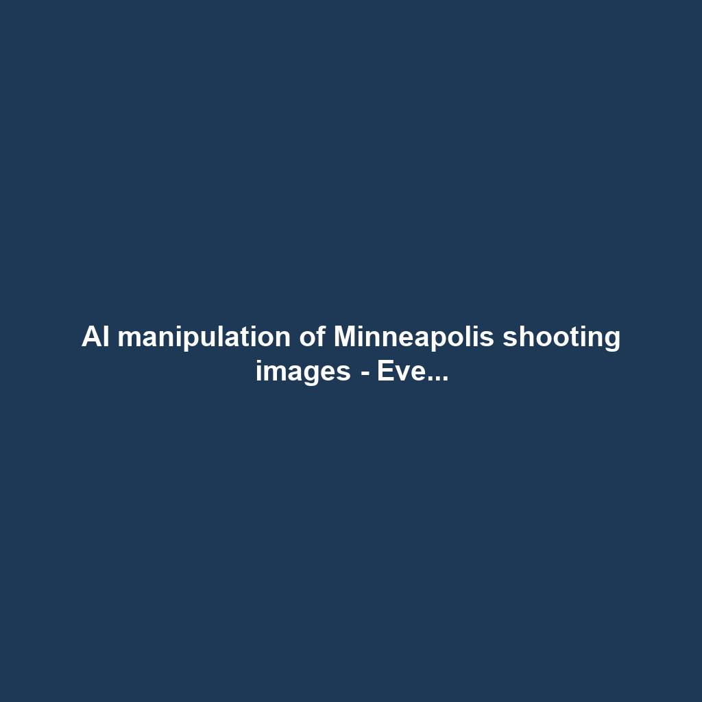 AI manipulation of Minneapolis shooting images - Eve...