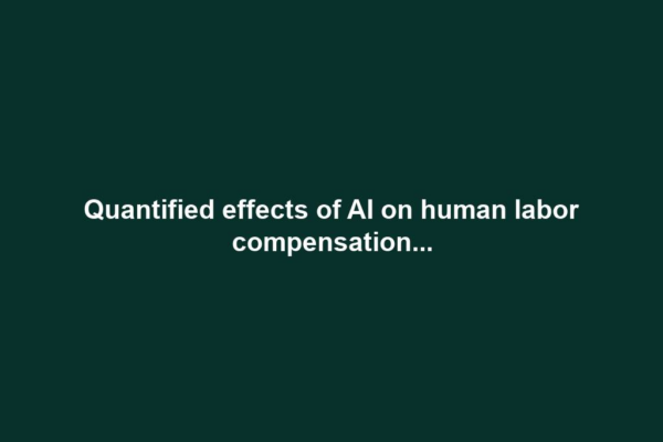 Quantified effects of AI on human labor compensation...