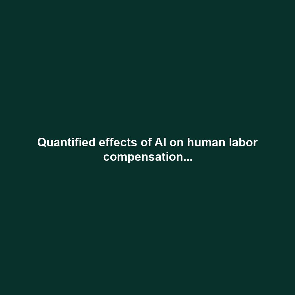 Quantified effects of AI on human labor compensation...
