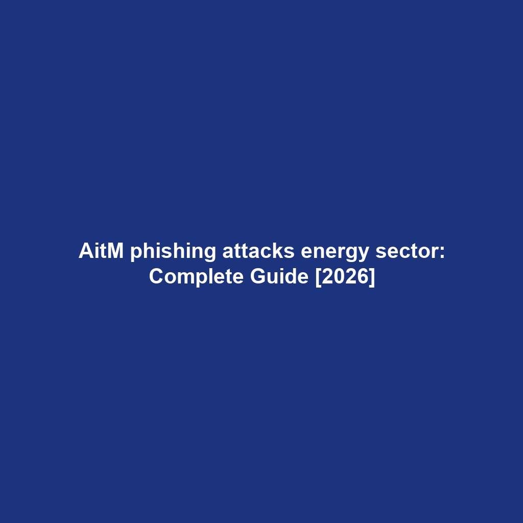 AitM phishing attacks energy sector: Complete Guide [2026]
