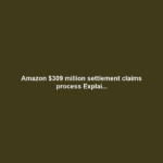 Amazon $309 million settlement claims process Explai...