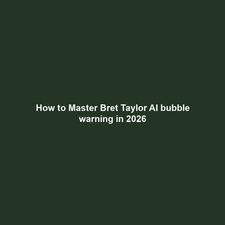 How to Master Bret Taylor AI bubble warning in 2026