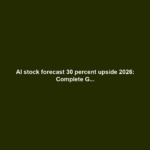 AI stock forecast 30 percent upside 2026: Complete G...