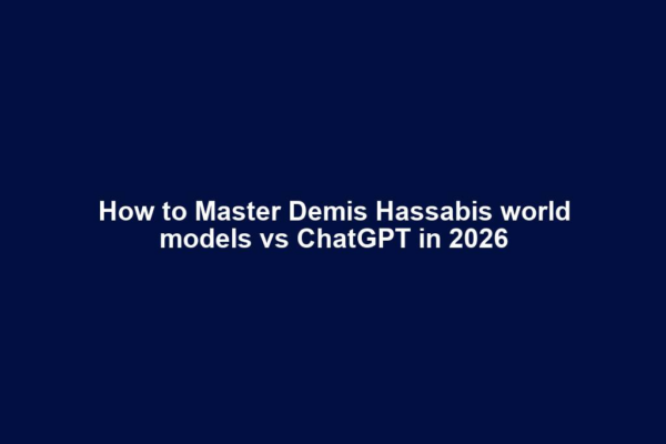 How to Master Demis Hassabis world models vs ChatGPT in 2026
