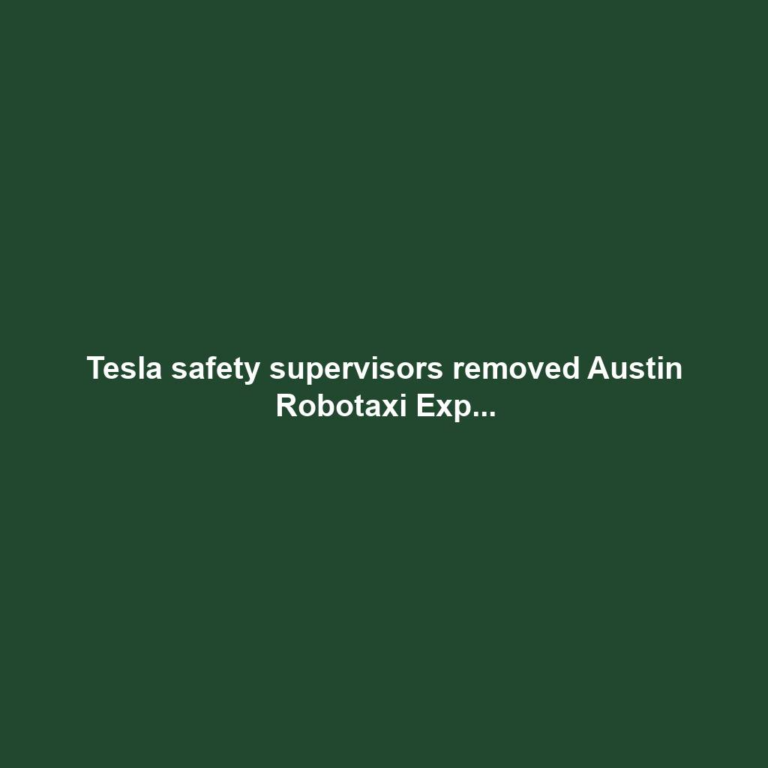 Tesla safety supervisors removed Austin Robotaxi Exp...