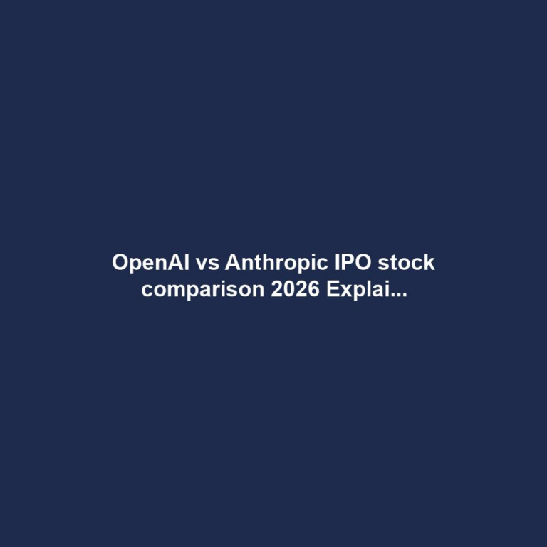 OpenAI vs Anthropic IPO stock comparison 2026 Explai...