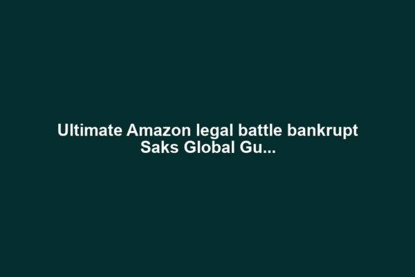 Ultimate Amazon legal battle bankrupt Saks Global Gu...