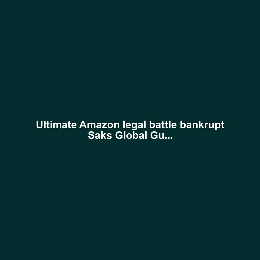 Ultimate Amazon legal battle bankrupt Saks Global Gu...