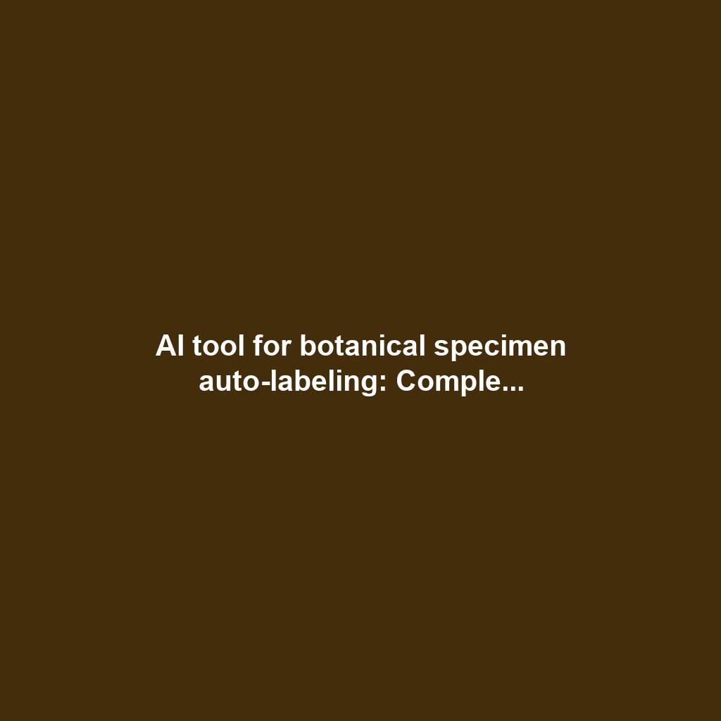 AI tool for botanical specimen auto-labeling: Comple...