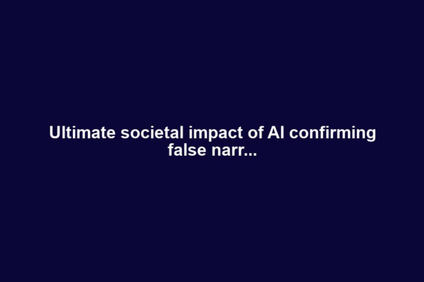 Ultimate societal impact of AI confirming false narr...