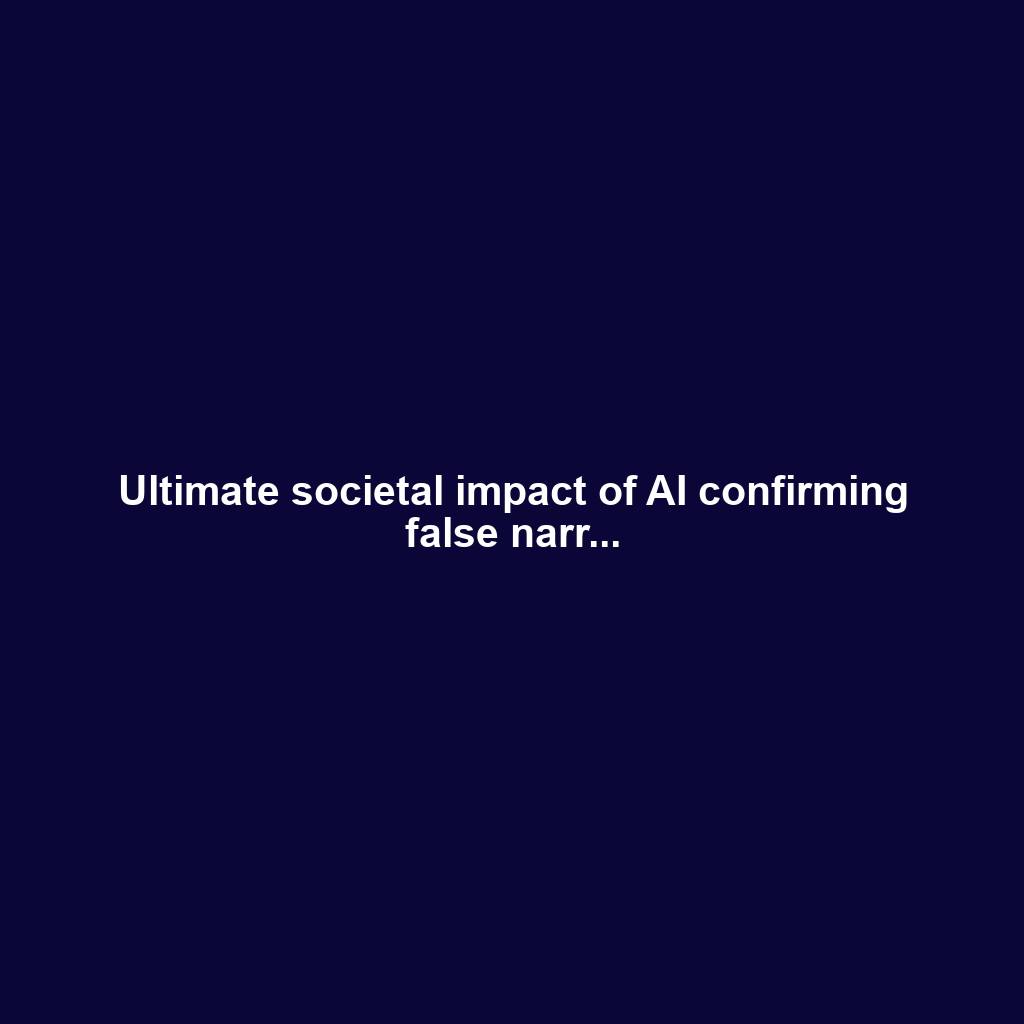 Ultimate societal impact of AI confirming false narr...