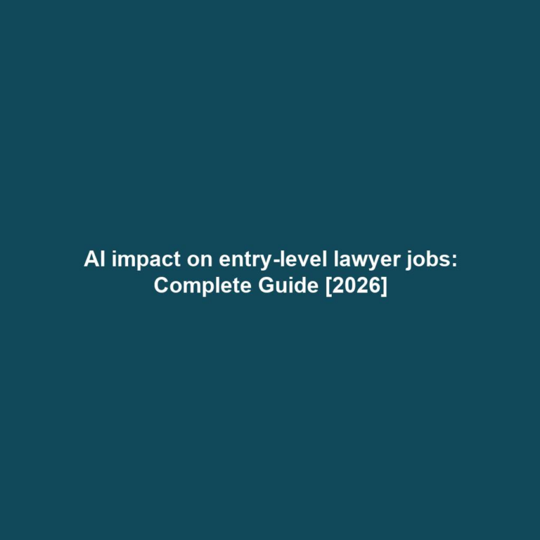 AI impact on entry-level lawyer jobs: Complete Guide [2026]