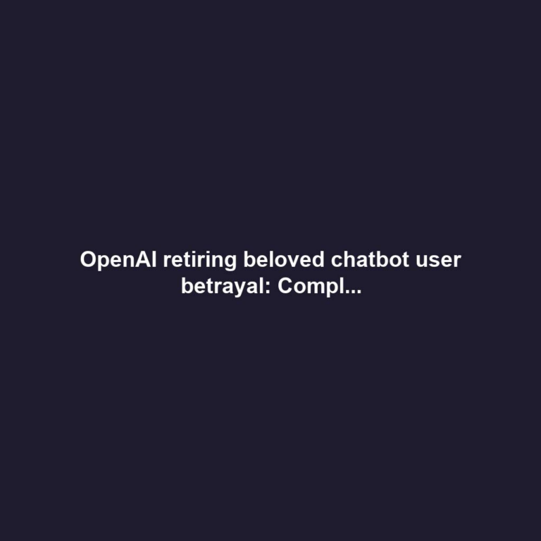 OpenAI retiring beloved chatbot user betrayal: Compl...