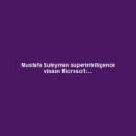 Mustafa Suleyman superintelligence vision Microsoft:...