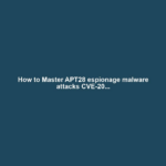 How to Master APT28 espionage malware attacks CVE-20...