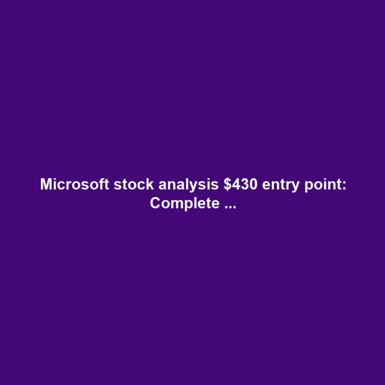 Microsoft stock analysis $430 entry point: Complete ...