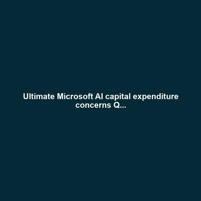 Ultimate Microsoft AI capital expenditure concerns Q...
