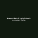 Microsoft Meta AI capital intensity conundrum Explai...