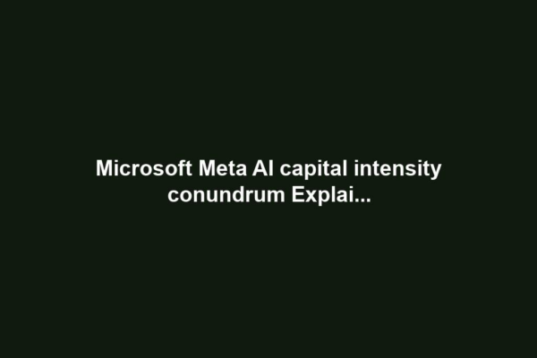 Microsoft Meta AI capital intensity conundrum Explai...