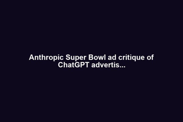 Anthropic Super Bowl ad critique of ChatGPT advertis...