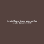 How to Master Scams using verified sender domain in 2026
