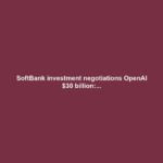 SoftBank investment negotiations OpenAI $30 billion:...
