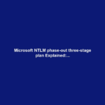 Microsoft NTLM phase-out three-stage plan Explained:...
