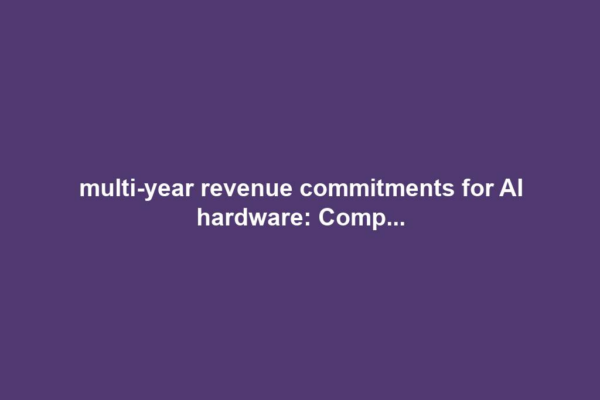 multi-year revenue commitments for AI hardware: Comp...