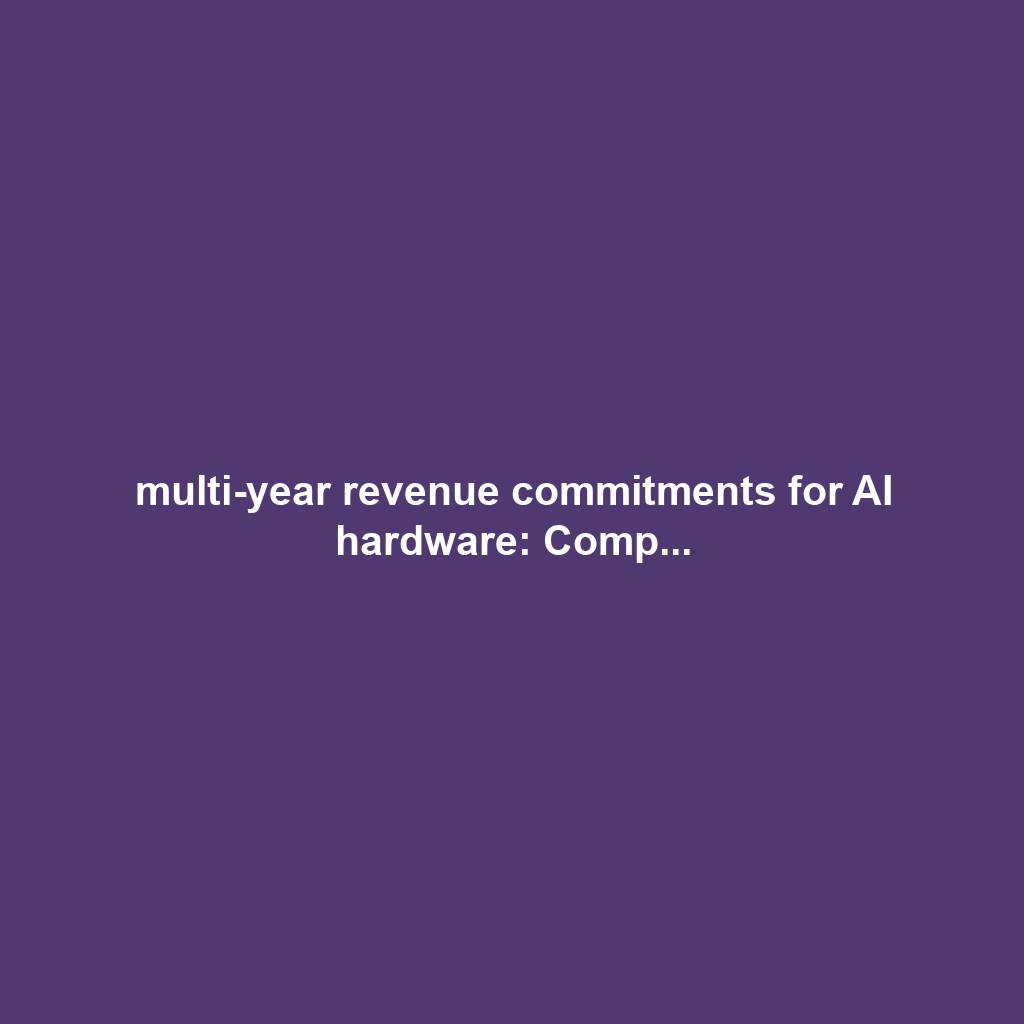 multi-year revenue commitments for AI hardware: Comp...