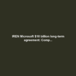 IREN Microsoft $10 billion long-term agreement: Comp...