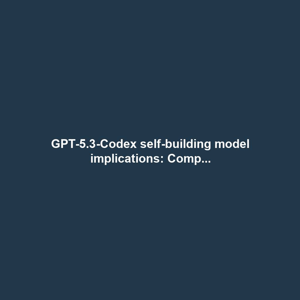 GPT-5.3-Codex self-building model implications: Comp...