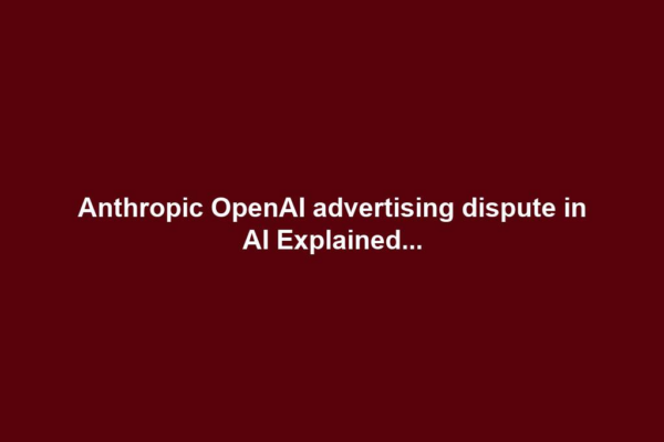 Anthropic OpenAI advertising dispute in AI Explained...