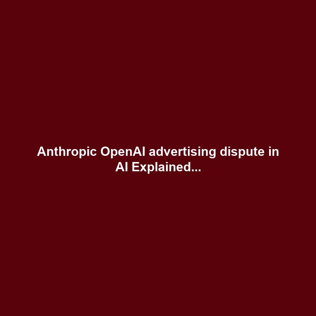 Anthropic OpenAI advertising dispute in AI Explained...