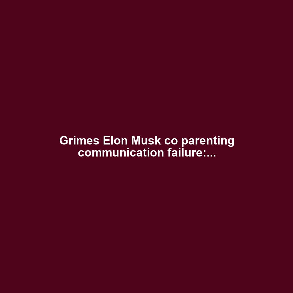 Grimes Elon Musk co parenting communication failure:...
