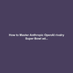 How to Master Anthropic OpenAI rivalry Super Bowl ad...