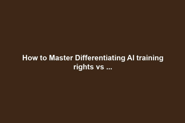 How to Master Differentiating AI training rights vs ...