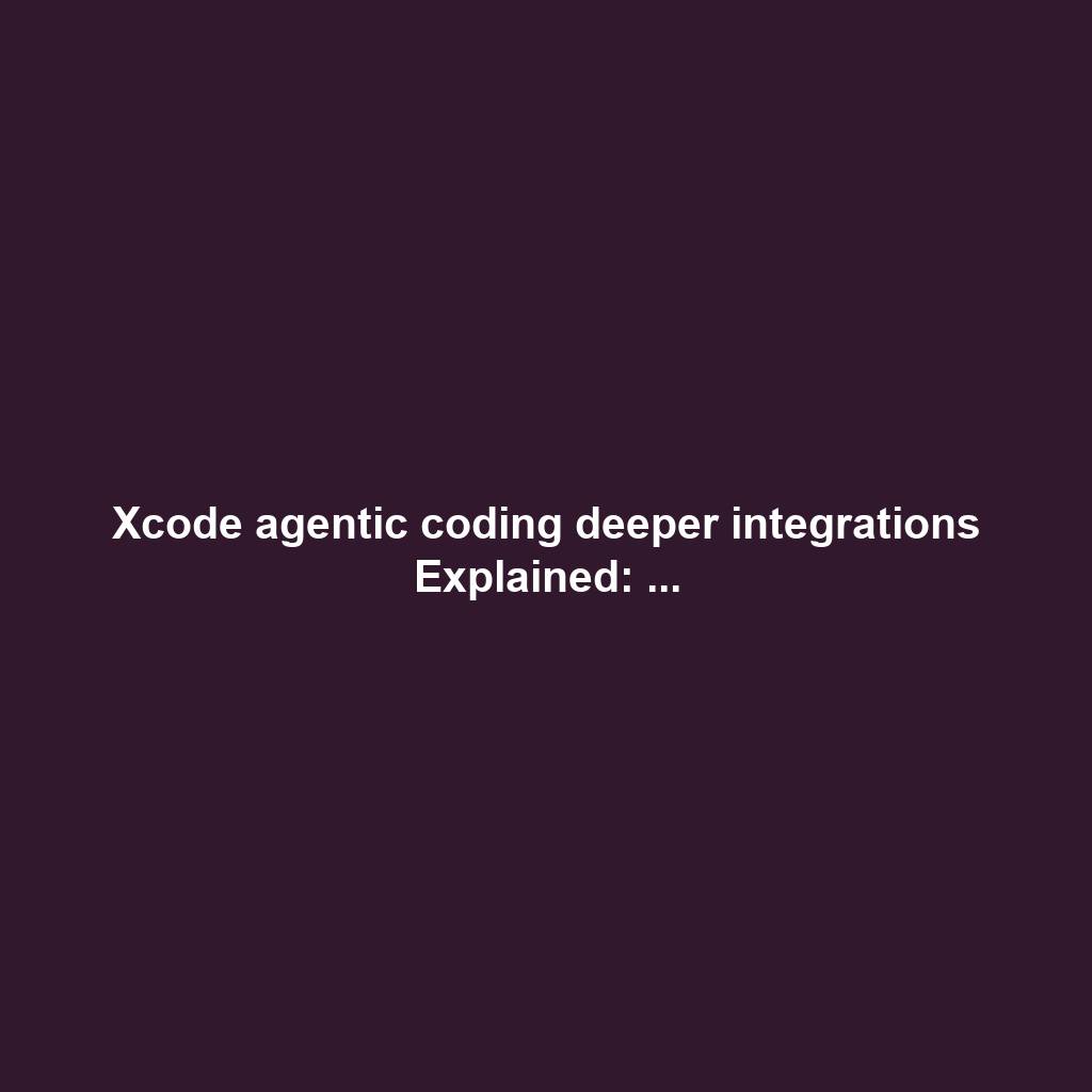 Xcode agentic coding deeper integrations Explained: ...