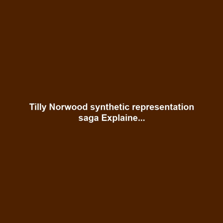 Tilly Norwood synthetic representation saga Explaine...