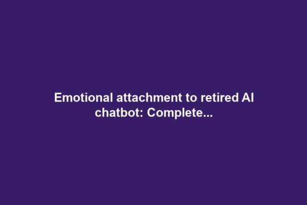 Emotional attachment to retired AI chatbot: Complete...